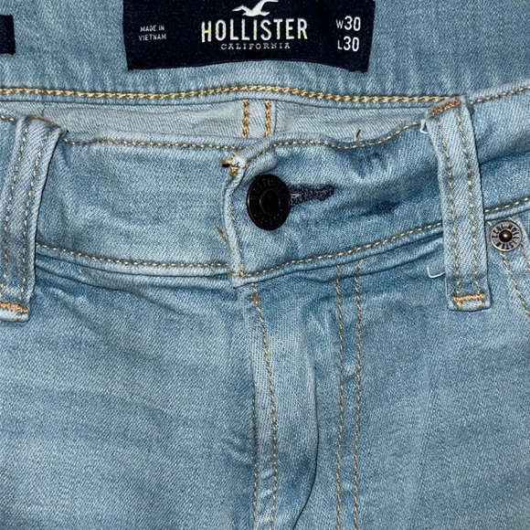 Hollister Blue Distressed Skinny Jeans Men’s Size 30x30 - Picture 2 of 6